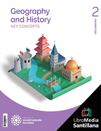 Book cover LM PLAT Teacher Key Concepts Geography and History 2 ESO World makers Clil