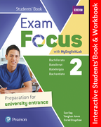 Book cover Exam Focus 2 Digital Interactive Student's Book and Workbook Access Code