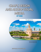 Book cover Craft, design and audiovisual-media 3º ESO - Theory (HTML) (Andalucía)