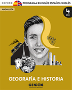 Book cover Geografía e Historia 4º ESO Programa Bilingüe. Escritorio GENiOX Situaciones de aprendizaje (Andalucía)